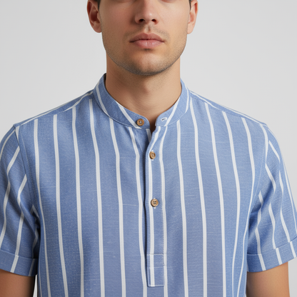 Vittorio Valbonne Striped Linen Shirt
