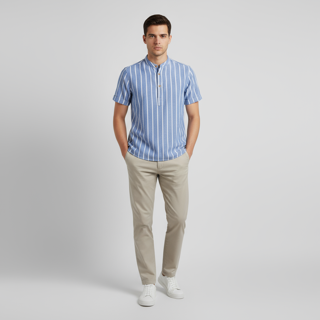 Vittorio Valbonne Striped Linen Shirt