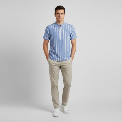 Vittorio Valbonne Striped Linen Shirt